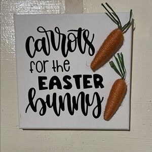 Carrots for the Easter Bunny Canvas Wall Sign
